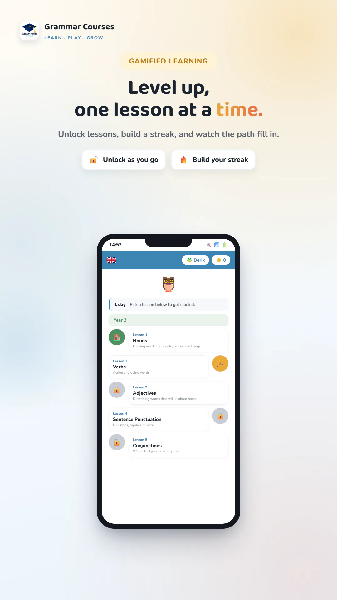 Grammar Courses app preview