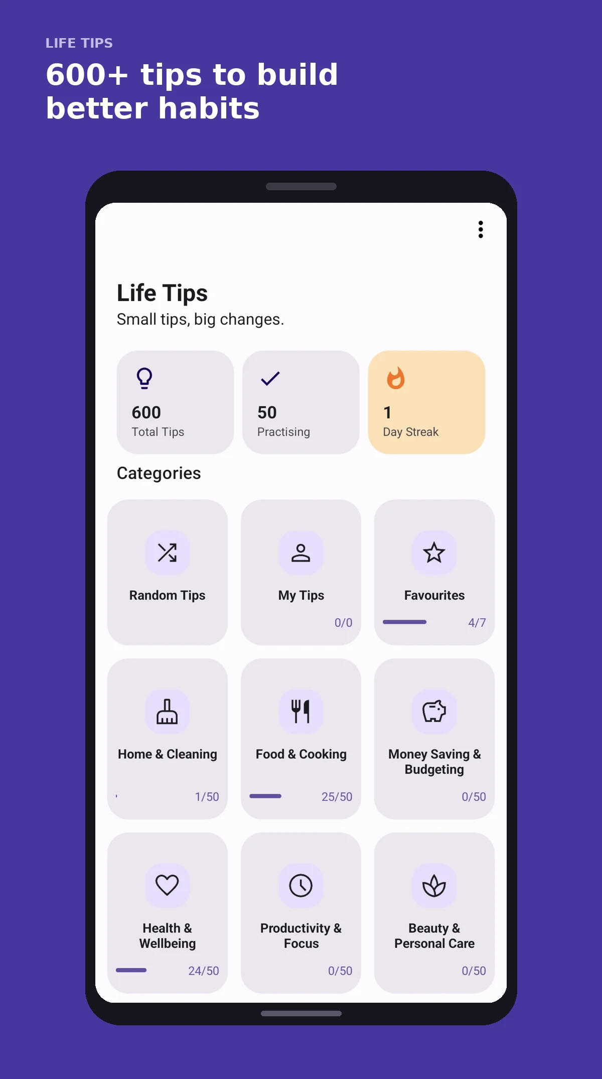 Life Tips app preview