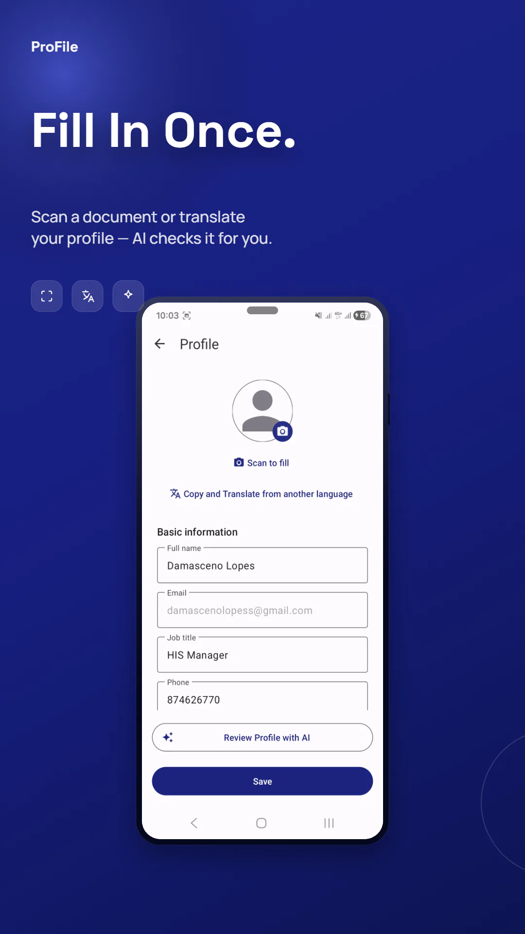 ProFile screenshot 2